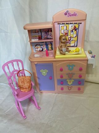 Barbie & Friends Happy Family Changing Table Customized Baby Rocking Chair Acces