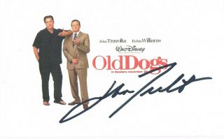 Hand Signed Authentic Autographed 3x5 Photo John Travolta Old Dogs Robin William