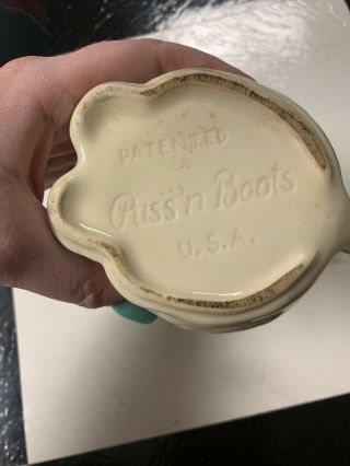 Vintage Patented PUSS ' N BOOTS CAT Kitten Creamer PITCHER 3