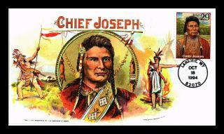 Dr Jim Stamps Us Indian Chief Joseph Western Legends First Day Cover