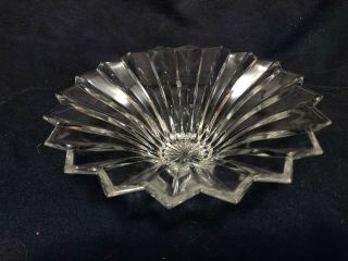 Vintage Villeroy & Boch Clear Crystal Glass Lucca Ribbed 12 " Fruit Bowl