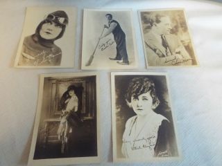5 Silent Movie Stars Publicity 5x7 Photos Buster Keaton,  Owen Moore,  Look