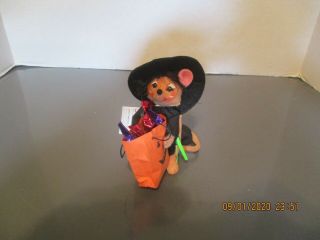 Annalee 5 " Mouse Dressed As A Witch For Halloween