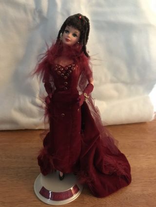 Barbie Doll As Scarlett O’hara In Red Dress,  12815,  With Stand,  Not