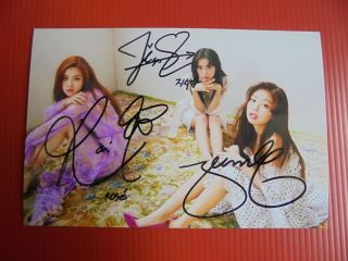 Blackpink Jennie Jisoo Rose Photo 4 X 6 Inches Blackpink Hand Signed Autograph