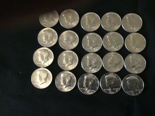 20 Silver Coins $10 Face Value 90 Silver 1964 Kennedy Half Dollars 50c