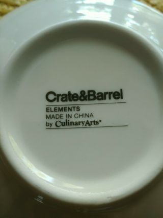 4 Crate&barrel Soup Bowl Elements By Culinary Arts 2