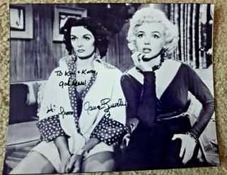 Jane Russell Hand Signed Autograph 8x10 Glossy Black White Photograph