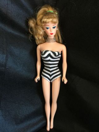 Mattel 35th Anniversary Barbie Doll Brunette 1959 Special Edition Repo - 1993