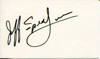 Jeff Speakman Autograph Black Belt Martial Arts Actor Timelock Signed Card