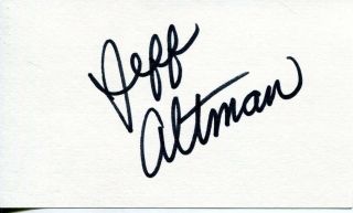 Jeff Altman Autograph Actor In The Dukes Of Hazzard American Hot Wax Signed Card
