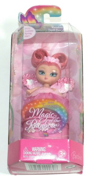 Fairytopia Barbie Mattel Magic Of The Rainbow Tooth Fairy 2006 Toy Doll Pink