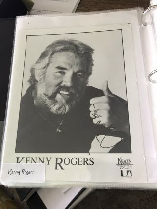 Vintage Signed Kenny Rogers Autographed Photo Picture 8x10 B/w Thumbs Up Country