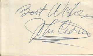 John Cronin Autographed Index Card Famed Actor D.  87
