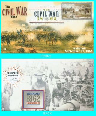 1862 Civil War set of 2 FDC ' S with Color Cancel Type 2 2