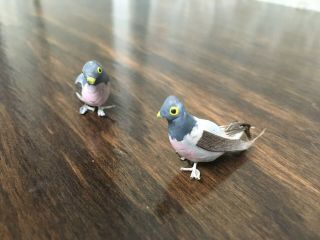 1/12 Dollhouse Miniature Artisan Crafted Pigeons 2