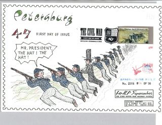 4910 Civil War Battle Of Petersburg First Day Of Issue Hideaki Nakano Cover