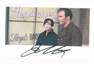 Hand Signed Autographed 3x5 Paper Photo Joan Collins William Shatner Star Treck