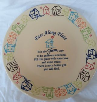 75th Anniversary Dancing Lady Homer Laughlin China Fiesta Pass Along Plate