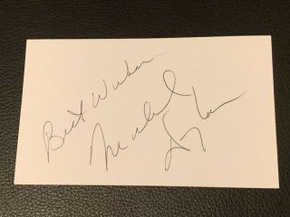 Legendary Actor Michael Douglas Signed 3x5 Index Card Autographed 100 Psa Pass