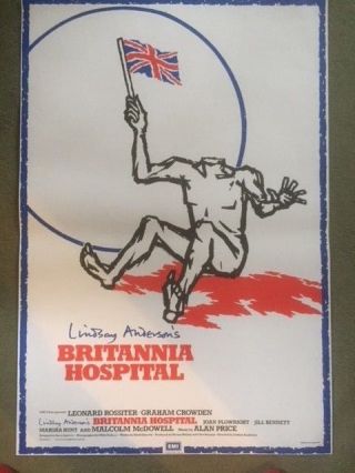 Britannia Hospital 1982 British Comedy Film Poster Leonard Rossiter