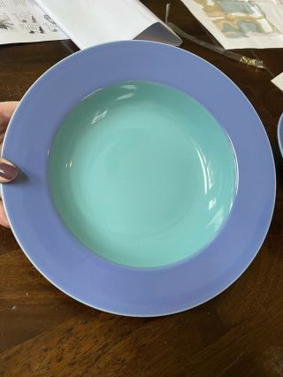 Lindt Stymeist Colorways 9 " Rim Soup Salad Bowl Blue & Teal