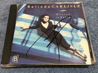 Belinda Carlisle Signed Autographed Heaven On Earth Cd Jacket