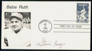 Mayfairstamps Us Fdc 1983 Babe Ruth Steve Kemp Autographed Baseball Unsealed Fir