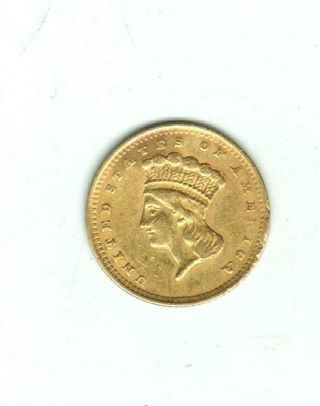 1856 $1 Indian Princess Head Gold Dollar Coin