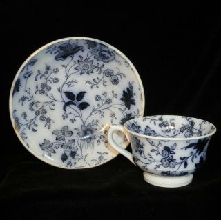 Childs Flow Blue 2pc Tea Set Minton 1870 Floral Stem Staffordshire