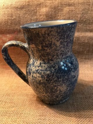Redwing Blue And White Sponge Ware Small Pitcher $25.  00
