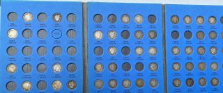 1892 - 1916 Barber Dimes Set 47 Coins In Whitman Album Some Better Dates