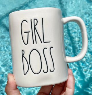 Rae Dunn Girl Boss Mug Coffee Cup Tea Vlogger Entrpenuer Gift Self Employed