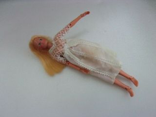 Mego Corp - 1972 - Small Jointed Blonde Doll - 8 " Made In Hong Kong