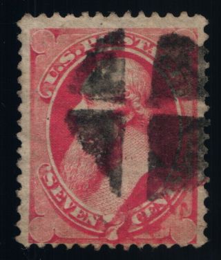 Scott 149 F/vf - Stanton - Vermilion - Red Cancel - 1871