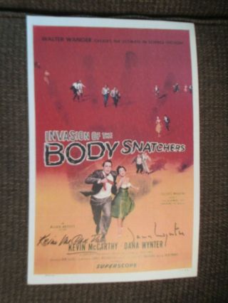 Invasion Of The Body Snatchers (signed Kevin Mccarthy,  Dana Wynter) Poster