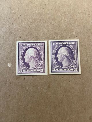 Us Stamp Scott 483 - 484 Hinged Washington 3 Cent