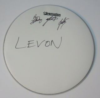 Levon Country Band Trio Real Hand Signed 14 " Drumhead Autographed 1