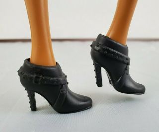 Barbie Doll Black Ankel High Heeled Boots
