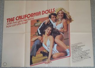 California Dolls 1981 Uk Quad Cinema Poster Peter Falk (columbo) Women Wrestling