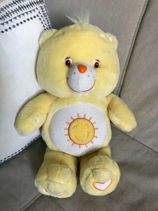 Care Bear,  13” Plush Funshine,  Sunshine Bear,  Carebear,  Sun Tummy 2002