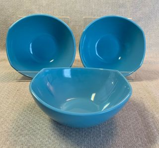Dansk Classic Fjord Sky Blue Cereal Bowls Modern Scandinavian Design - Set Of 3