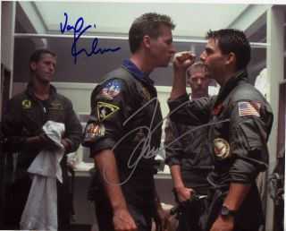 Tom Cruise & Val Kilmer Top Gun Signed Autograph 8x10 Reprint Photo