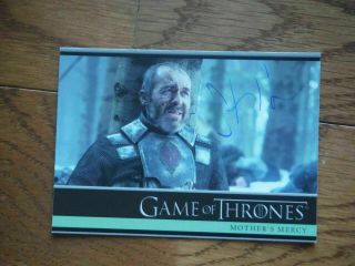 Stephen Dillane Autograph Signed Game Of Thrones Card Stannis Baratheon