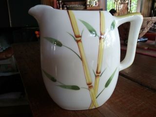 Weil Ware - Bamboo Pattern - Cream Color - Water Pitcher - Bambu