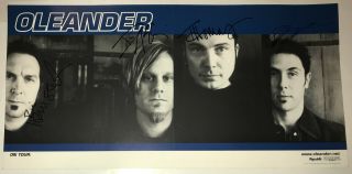 Oleander Rock Band Real Hand Signed Unwind 12x24 Promo Poster Flat
