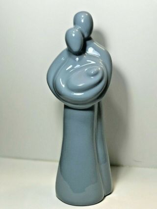 Vintage Royal Haeger Blue Man Woman Infant Baby Sculpture Art Ceramic Parent