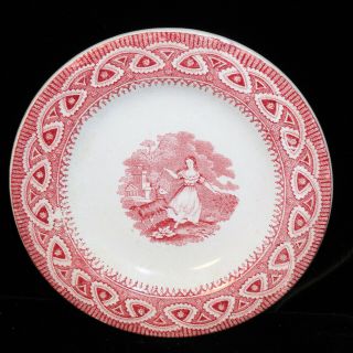 Staffordshire Childs Red Goat Toy Plate Dancing Goat Edge Malkin 1860