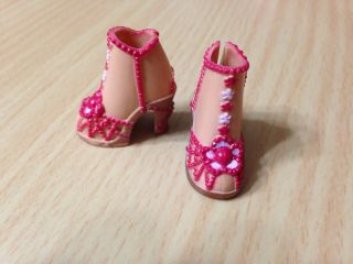 Barbie My Scene Doll Shoe Fashionista Bead Look High Heel Platform Red Sandal