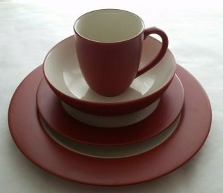 4 Piece Noritake Place Setting Colorwave Plate,  Bowl,  Salad Plate,  Mug